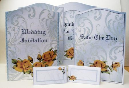 Yellow Rose Wedding Invitation Pack by Audrey Brown clifford