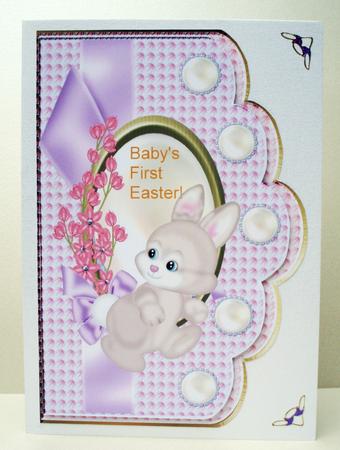 Baby's First Easter! Scallop Card by Audrey Brown clifford