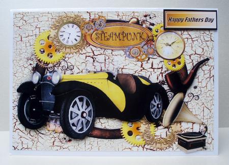 Best Time of Your Life for Dad Memories Steampunk with Car by Audrey Brown clifford