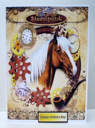Horse in Clock Steampunk Frame by Audrey Brown clifford