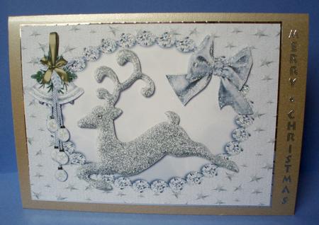 Christmas Silver Reindeer by Audrey Brown clifford