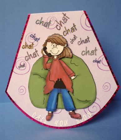 Chat, Chat, Chat Wobbler by Audrey Brown clifford