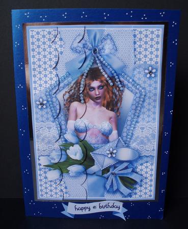 Kasey Cameo Blue, Tunnel Card Sheet by Audrey Brown clifford