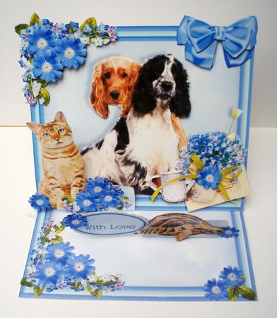 Giant Easel Tableau 3D Card Kit - Pets & Blossoms Featured Gallery Photo