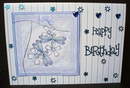 Dreamy Dragonflies Quick Card with Wavy Spiral Side Stacker by Audrey Brown clifford