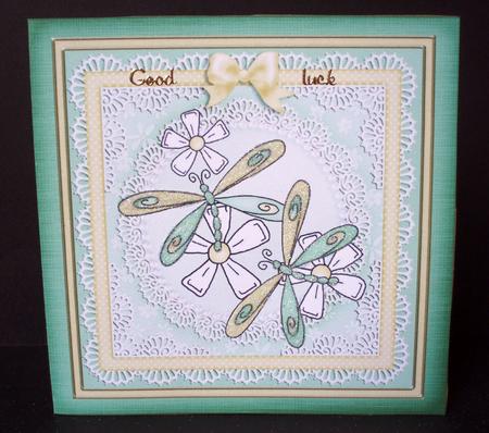 Dreamy Dragonflies Cut and Fold Quick Card by Audrey Brown clifford