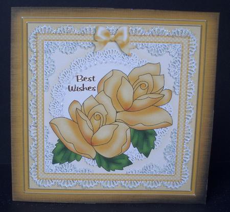 Just Roses Cut and Fold Quick Card by Audrey Brown clifford