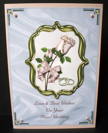 Satin & Roses - Pearl Wedding Anniversary by Audrey Brown clifford