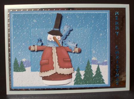 Snowman in the Freezing Snow by Audrey Brown clifford