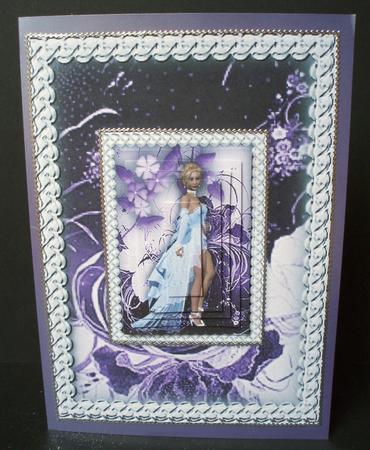 Blushing Bride 2 A5 Pyramid Card Front by Audrey Brown clifford