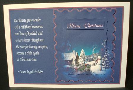 Christmas Scene & Poem Card by Audrey Brown clifford