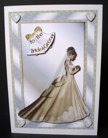 The Wedding Day Decoupage Quick Card Front by Audrey Brown clifford