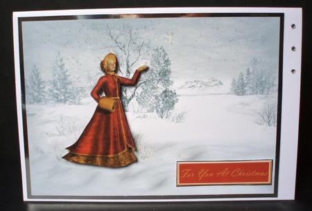 Victorian Lady in the Snow by Audrey Brown clifford