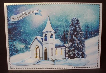 Christmas Church in the Snow by Audrey Brown clifford