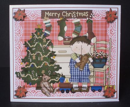 Christmas Morning Pyramid & Decoupage Topper by Audrey Brown clifford