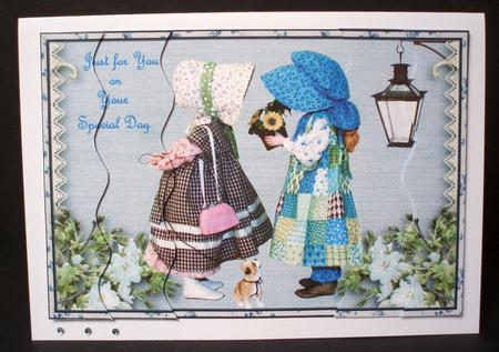 Two Little Friends Wavy Side Stacker by Audrey Brown clifford