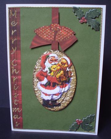 Santa Medallion by Audrey Brown clifford