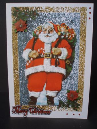 Jolly Santa with Holly by Audrey Brown clifford