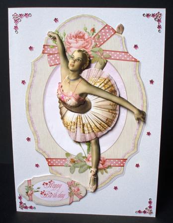Rose Ballerina Dancer Decoupage by Audrey Brown clifford