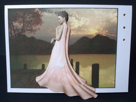 Lady in Peach at Sunset by Audrey Brown clifford