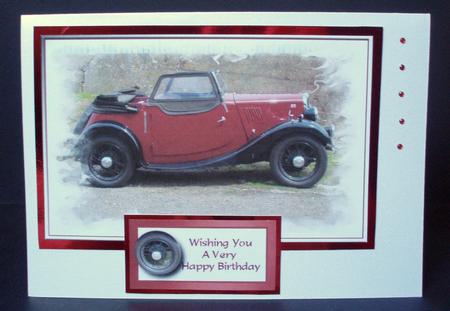 Red Vintage Car by Audrey Brown clifford
