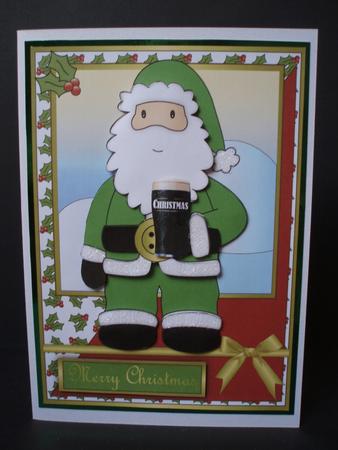 Irish Santa is Here Decoupage by Audrey Brown clifford