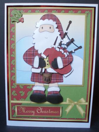 Scottish Santa is Here Decoupage by Audrey Brown clifford