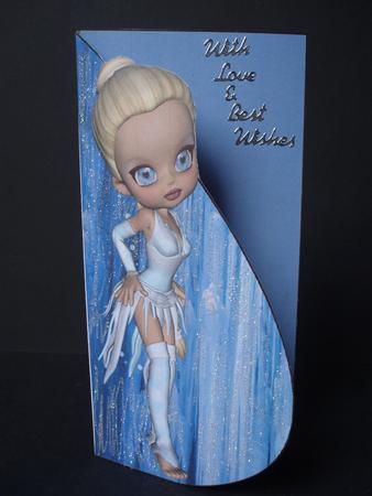 Winter Elf Teardrop Card by Audrey Brown clifford