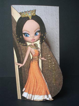 Queen Nefertiti Teardrop Card by Audrey Brown clifford
