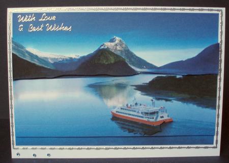 Ferry on Landscape Decoupage by Audrey Brown clifford