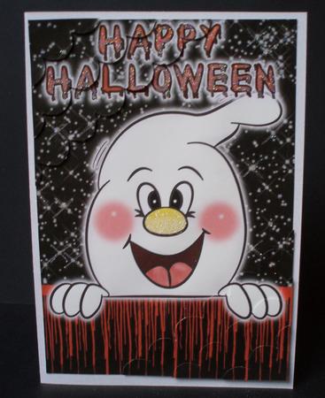 Happy Halloween Ghost Deckle Edge Stacker by Audrey Brown clifford