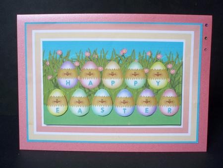 Happy Easter Chicks Wavy Stacker by Audrey Brown clifford