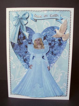 Ice Blue Queen , with Blue Crystal Heart by Audrey Brown clifford