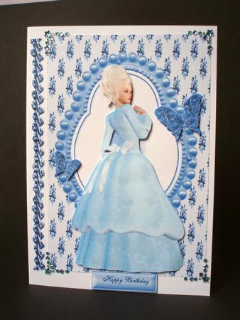 Pretty Vintage Lady in Blue Dress by Audrey Brown clifford