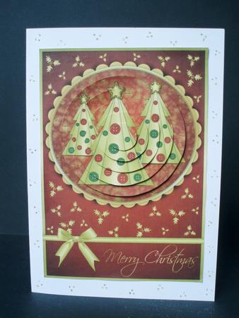 Buttons Christmas Trees Ii Pyramid by Audrey Brown clifford
