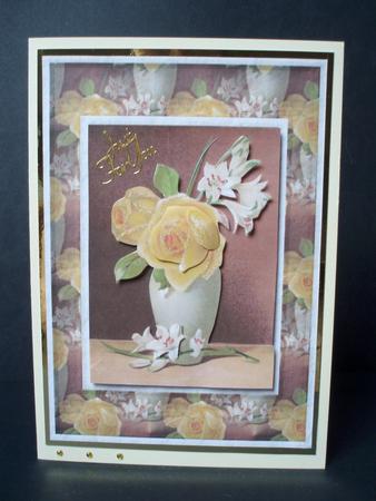 Yellow Rose Quick Card by Audrey Brown clifford