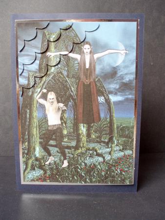 Vampires on the Loose Deckle Edge Stacker by Audrey Brown clifford