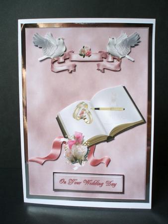 Wedding Day Pink Card by Audrey Brown clifford