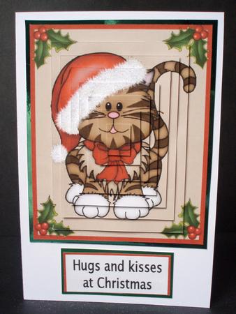Christmas Kitten Pyramage by Audrey Brown clifford