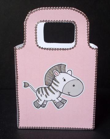 Cute Zebra Gift Bag by Audrey Brown clifford