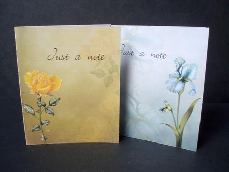 Beautiful Flowers Notelets - #3 & #4 by Audrey Brown clifford