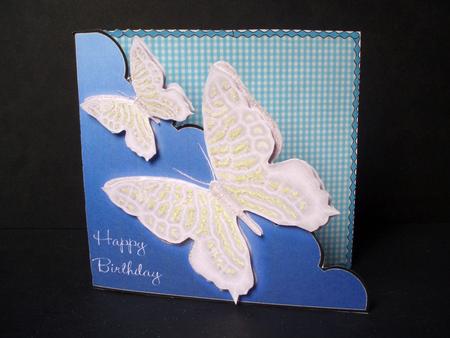 Pink Butterflies Cut and Fold by Audrey Brown clifford