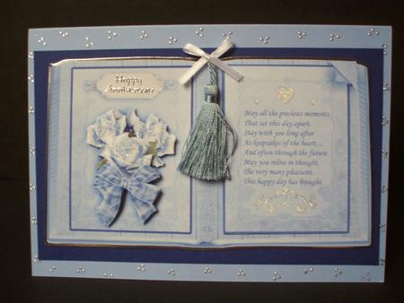 Silver Wedding Anniversary or Anniversary Topper Decoupage by Audrey Brown clifford