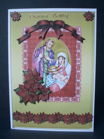 Nativity with Ribbon and Lace by Audrey Brown clifford