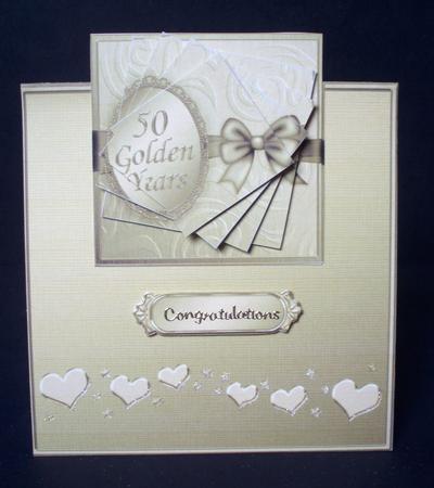 50 Golden Years Easy Over the Edge Card N Spiral Pyramid by Audrey Brown clifford