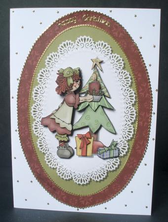 A Raggedy Christmas Card Topper by Audrey Brown clifford