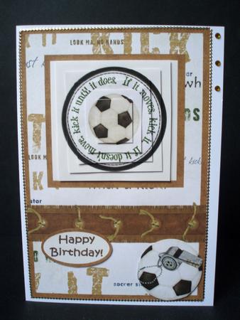 Football Themed Male Birthday Card by Audrey Brown clifford