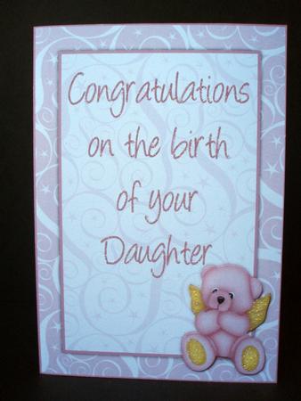 Super Cute New Baby Girl Quick Card by Audrey Brown clifford