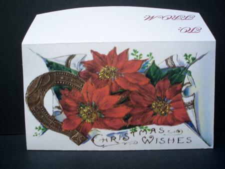 Christmas Poinsettia Money and Gift Voucher Wallet by Audrey Brown clifford