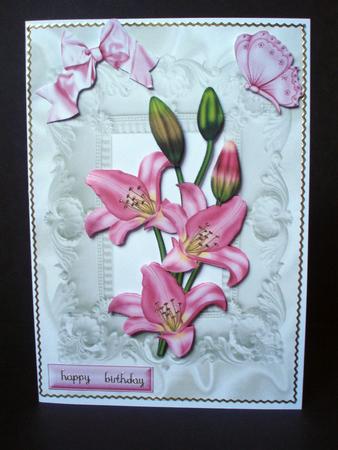 Beautiful Salmon Pink Lillies by Audrey Brown clifford